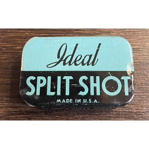 VINTAGE 1950’s Ideal Split Shot Tin 1.75” X 1”